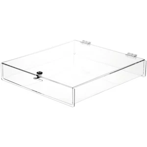 Plymor Clear Acrylic Locking Countertop Display Case, 3" H x 15" W x 17" D - Picture 1 of 1
