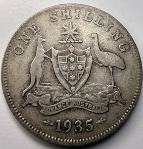 1935 One Shilling Australia Silver Coin R34 - Picture 1 of 2