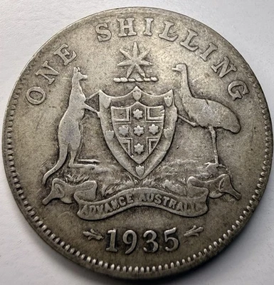 1935 One Shilling Australia Silver Coin R34 - Image 1 of 2