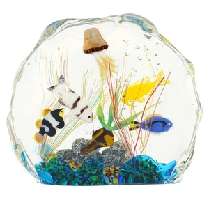 Acuario grande de cristal de Murano GlassOfVenice con peces y vida marina - Imagen 1 de 6