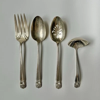1847 Rogers Bros IS Eternally Yours Serving Spoons, Fork And Ladle - Image 1 of 4
