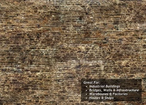 TX148 Scale Model Scenery OO Weathered Sandstone Ashlars Texture Paper (Pk o - Picture 1 of 1
