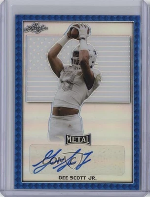 2020 Leaf Metal US Army All-American Bowl Flag Etch 1/1 Gee Scott Jr Auto - Image 1 of 2