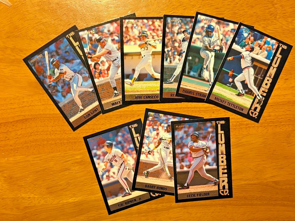 1992 Fleer Lumber Co. conjunto de 9 cartas competição - Imagem 1 de 1