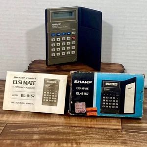 Sharp Elsi Mate EL-8157 Electronic Calculator in Original Box w Manuals Works - Picture 1 of 19
