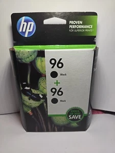 HP 96 Black Ink Combo (2) Geniune wkłady atramentowe OEM fabrycznie zapieczętowane *PRZECZYTAJ INFORMACJE* - Zdjęcie 1 z 3