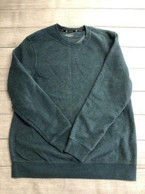 Sudadera Tek Gear Para Hombre Grande Verde Azul Cuello Redondo Polar Pullover Informal Foto 1 de 4
