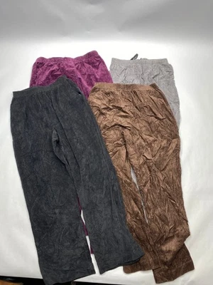 Mixed 4x Women’s Corduroy / Velour Lounge Pants Bundle – Size M/L - Image 1 of 3