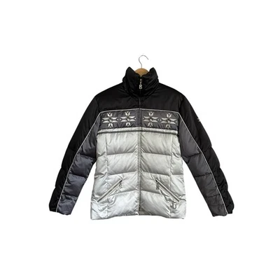 Chaqueta de invierno BOGNER plumón de ganso ciervo acolchado copo de nieve bordada talla 6 Foto 1 de 4