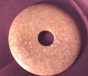 STONE DONUT For Wirewrap Fossil Coral #107 50MM - Picture 1 of 1