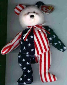TY 1999 Spangle the Bear Beanie Baby Neu mit Etikett Neuwertig Rauchfrei Umgebung  - Bild 1 von 1