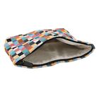 Cosmetic Bag Canvas Plaid Pattern Large Capacity Portable Toiletry Pouch Wit ND2