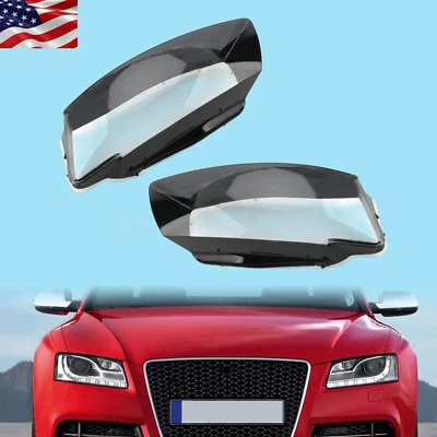 2X Cubiertas de faros izquierda+derecha Lente de faros para AUDI A5 S5 A5 Quattro 2008-2012 Foto 1 de 4