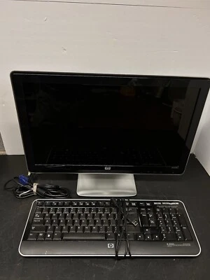 HP 20" Widescreen Monitor VGA DVI w/Integrated Speakers 2009m FV583 W Keyboard - Image 1 of 4