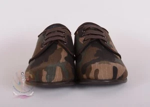 Dolce & Gabbana Boy's Khaki Tan Lace-Up Shoes Sz 12 US / 30 EU $200 NWOB - Picture 1 of 6
