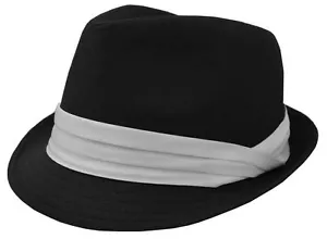 Kenny K Herren Fedora schwarz mit weißem Band - Bild 1 von 2