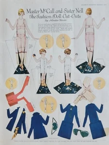 Muñecas de papel de moda Master McCall & Sister Nell-Nandor Honti vintage 1925 - Imagen 1 de 1
