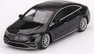 Mercedes-Benz EQS 580 4MATIC Black (Mini GT) Diecast 1:64 Scale Model - TSM - Picture 1 of 2