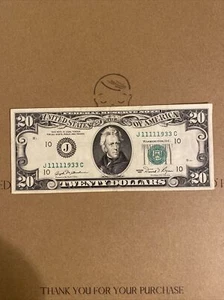 1981 series 20 dollar bill Without Letter Under Date - Picture 1 of 3