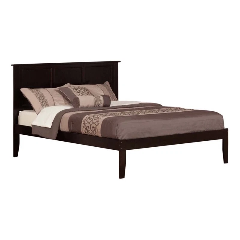 AFI Madison King Platform Bed with Open Foot Board - Finish Espresso Espresso