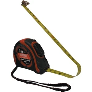3 M Auto Locking Tape Measure Double Sided Steel Nylon Coated Magnetic Tip Metre - Picture 1 of 11
