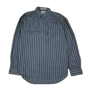 Vintage Levi's Silver Label Long Sleeve Button Down Shirt Blue/Silver (Large) - Picture 1 of 7