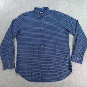 Bonobos Stretch Shirt Mens Large Slim Long Sleeve Button Up Plaid Spandex - Picture 1 of 14
