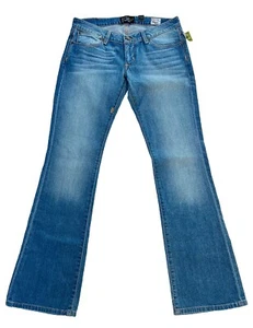 Fox Racing Women's Blue Jeans Size 9 Torque Boot Cut Flair Low Rise Embroidered - Picture 1 of 7