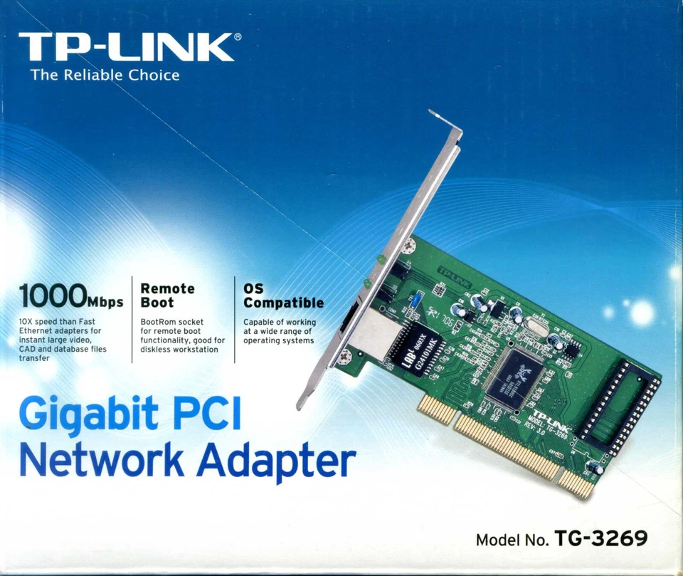 Scheda Ethernet PCI Gigabit TP-LINK TG-3269 - Immagine 1 di 1