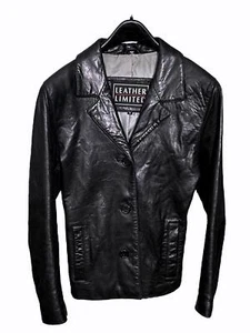 LEATHER LIMITED Womens (S) Rare Vintage Black 100% Soft Leather Jacket Lined - Picture 1 of 9