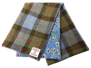 Harris Tweed Macleod Tartan Scarf - Wool & Cotton Lining, Unisex, Handwoven - Picture 1 of 6