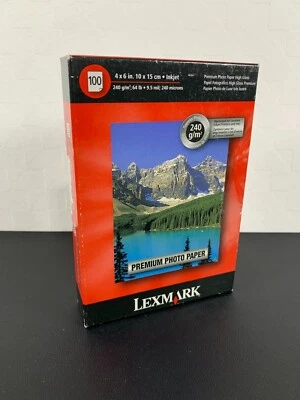 LEXMARK PREMIUM PHOTO PAPER 100 Sheets 4X6 IN. 10X15cm.240 g/m 64lb - Image 1 of 4