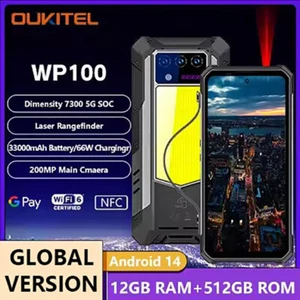 Telémetro láser para teléfono Global OUKITEL WP100 5G IP68 33000 mAh 200 MP NFC 36+512 GB - Imagen 1 de 17