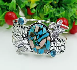 Bracciale con gioielli fatti a mano in argento sterling 925 con pietre prezio... - Foto 1 di 3