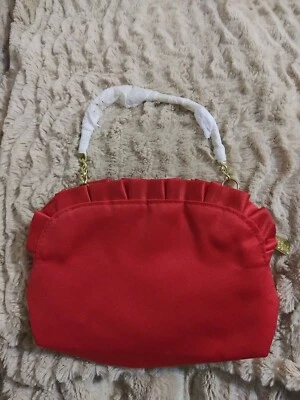 Elizabeth Arden Rojo Cosmético Cremallera 7" Bolsa de Viaje Estuche/Mango de Cadena Foto 1 de 4