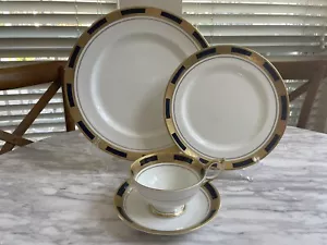 AYNSLEY EMPRESS COBALT Bone China 4-teiliges Geschirrset (kein B&B) - Bild 1 von 13