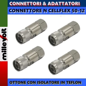 4 Pz. CONNETTORE N MASCHIO PER CAVO CELLFLEX DA 1/2 POLLICE TIPO 50-12 - Photo 1/3