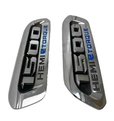 RAM 1500 2020-2024 Mopar OEM 1500 HEMI eTORQUE capó emblema bisel par diestro y derecho Foto 1 de 4