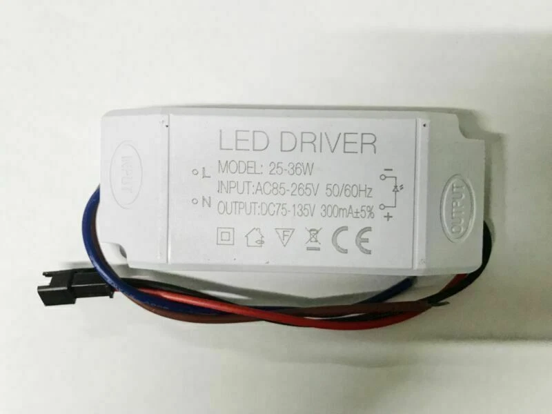 LED Driver Transformer 25W-36W Power Adapter DC 75V - 135V 300ma Home Converter - Image 1 of 1