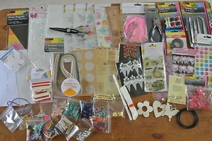 Bargain Crafting Super joblot - All new items - Clearance Scrapbooking 50 Items - Picture 1 of 4