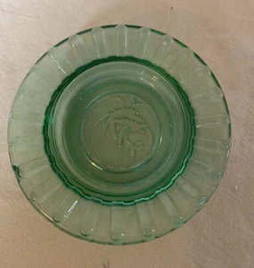 Vintage MGM Grand Hotel & Casino Green Glass Ashtray Lion Head Las Vegas Nevada - Picture 1 of 3