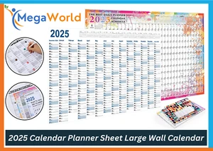 2025 Wall Calendar Planner To Do List Yearly Weekly Annual Schedule Planner AU - Picture 1 of 6