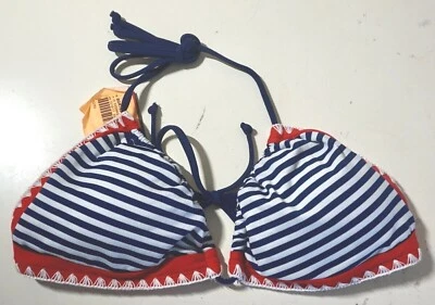 MOSSIMO TOP BIKINI TRIÁNGULO BORDADO MUJER AZUL Y ROJO VARIAS TALLAS ¡¡NUEVO CON ETIQUETAS!!! Foto 1 de 2
