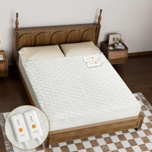 Heated Mattress Pad Queen Size Dual Control- Bed Warmer Electric Mattress Cov - Picture 1 of 5