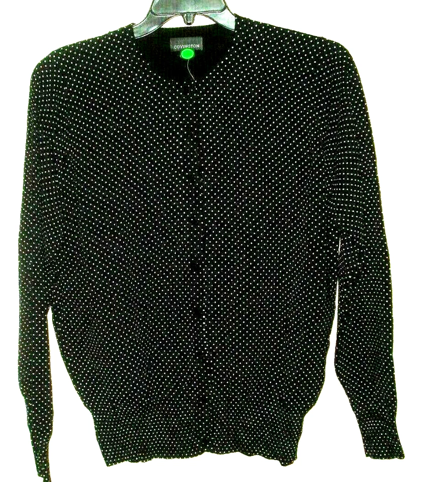 Suéter Damas Punto Negro Botón Frontal Talla XL NUEVO Foto 1 de 1