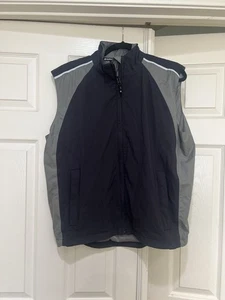 Chaleco de golf Sunice Typhoon para hombre gris medio negro cremallera completa rompevientos al aire libre - Imagen 1 de 11