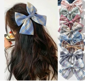 8 Stück Haarschleifen für Frauen Mädchen, Haarschleifen, Schleifenknoten Haarspangen für Frauen dick - Bild 1 von 1