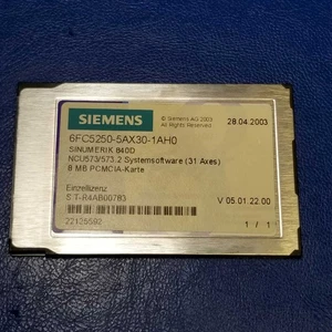 Siemens 6FC5250-5AX30-1AH0 Sinumerik 840D 8MB PCMCIA Software V.05.01.22.00 - Picture 1 of 5