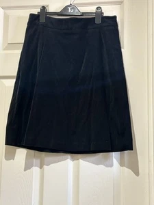 M&S Black Velvet A Line Skirt Size 14L - Picture 1 of 2