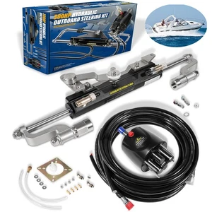 Hydraulic Marine Steering Kit for Yamaha/Suzuki/Mercury Outboard Complete-300HP - Picture 1 of 12